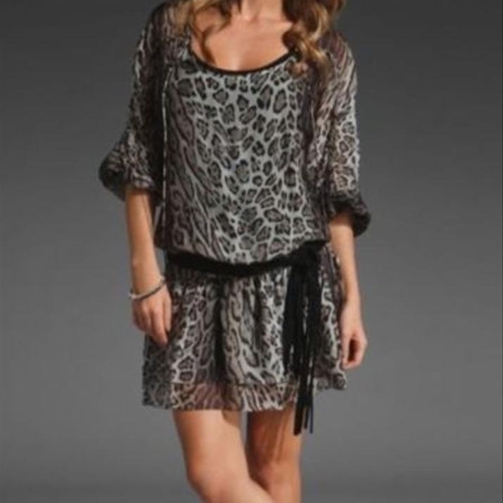 Haute Hippie peasant dress and suede belt